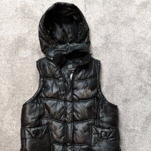 Makaveli Branded Quilted Puffer Vest Hooded Black Medium Detachable Hood Tupac